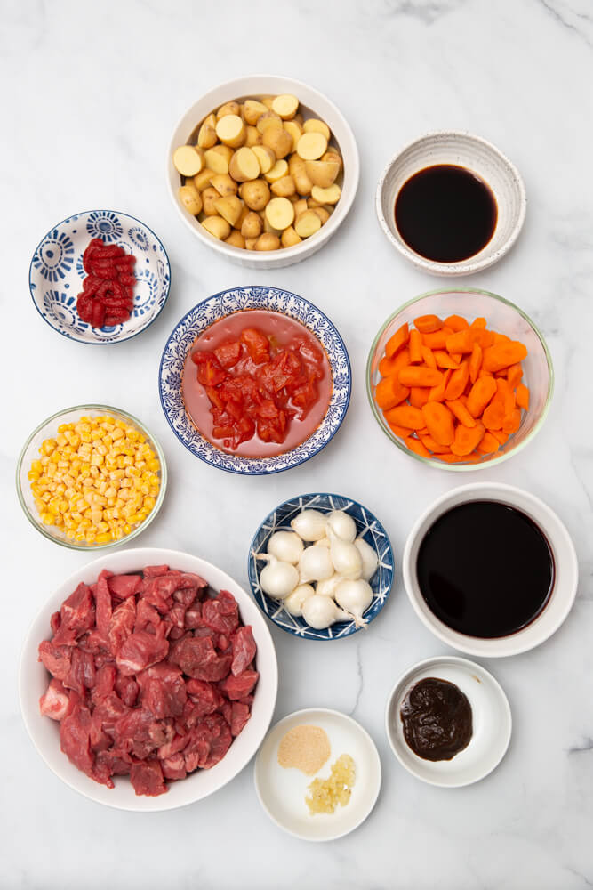 ingredients for beef stew