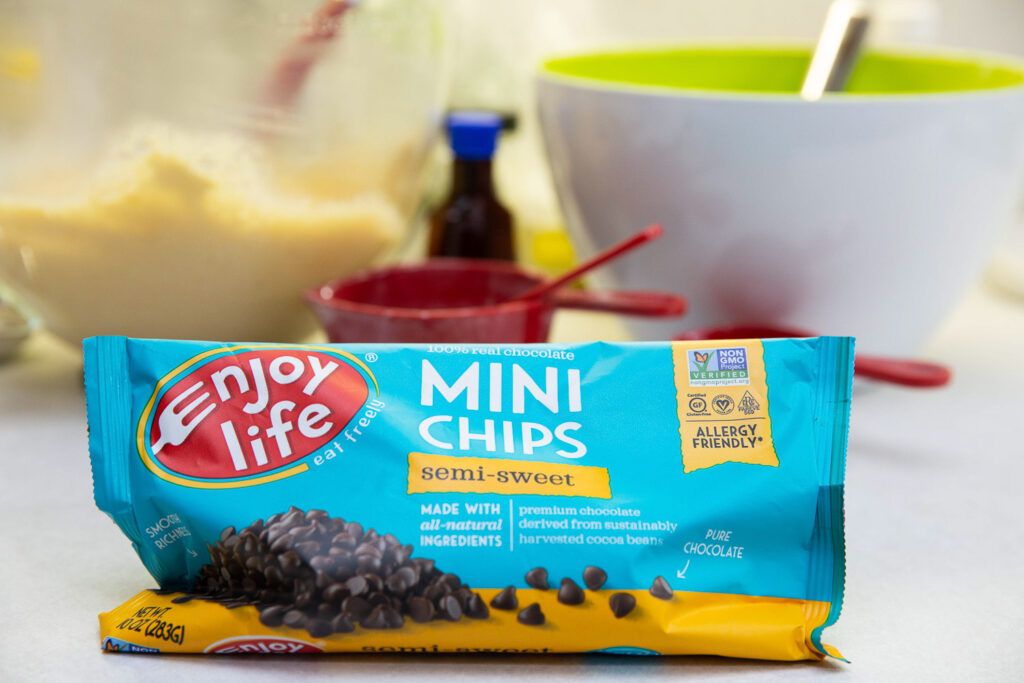 bag of enjoy life brand chocolate chips