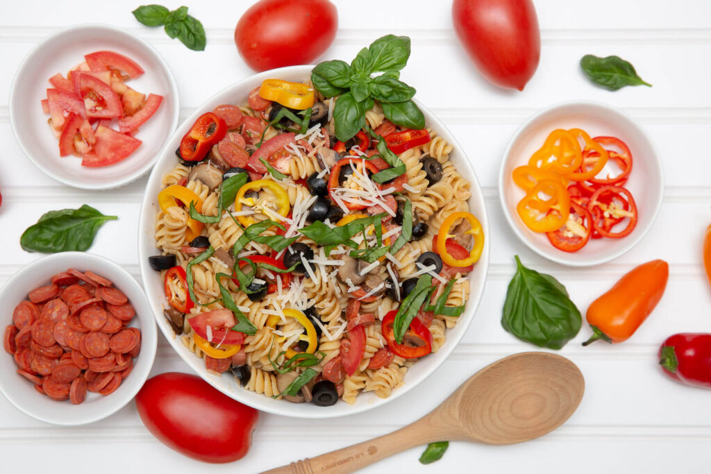 pizza pasta salad